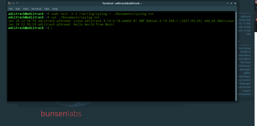 syslog logging in the Linux system